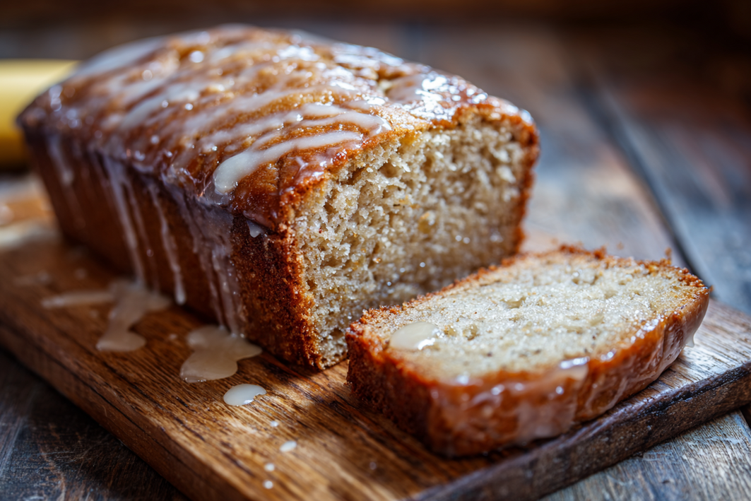 Glazed Banana Bread – Moist and Delicious