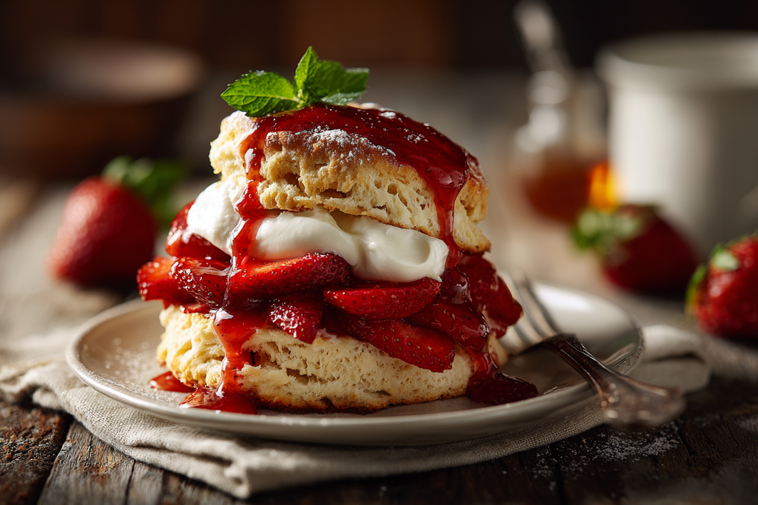 Glazed Strawberry Shortcake – Easy & Classic Dessert