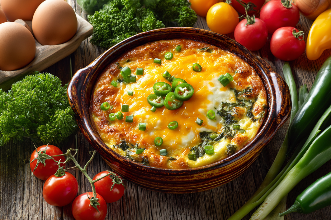 Spicy Breakfast Casserole with Vegetables – Easy & Flavorful