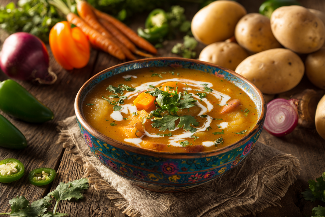 Spicy Potato Soup with Vegetables – Easy & Flavorful