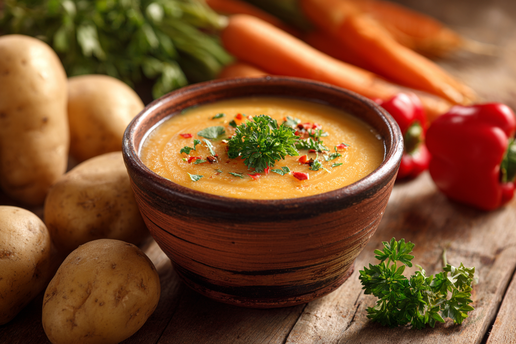 Spicy Potato Soup with Vegetables – Easy & Flavorful