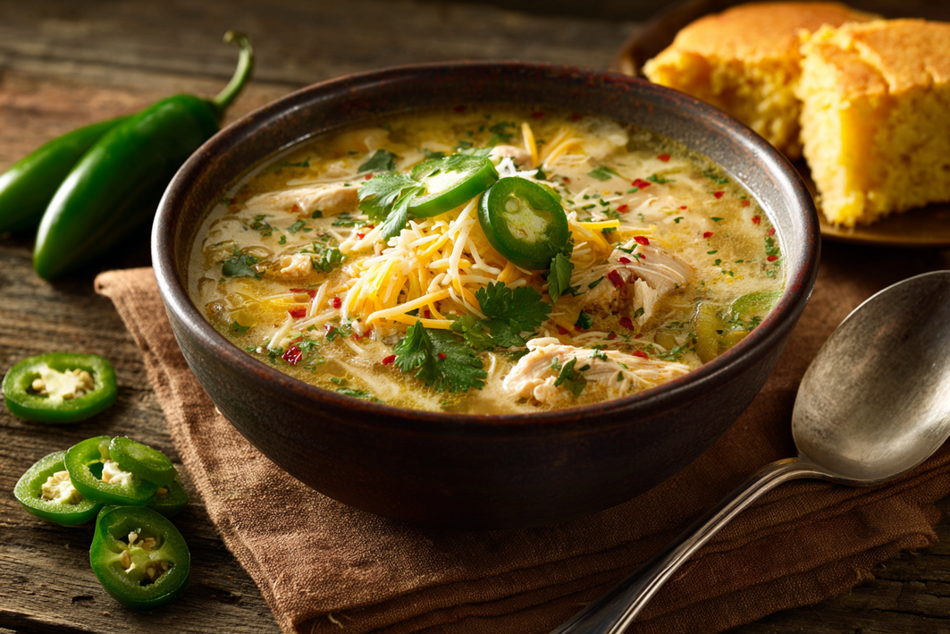 Spicy White Chicken Chili with Vegetables – Easy & Flavorful