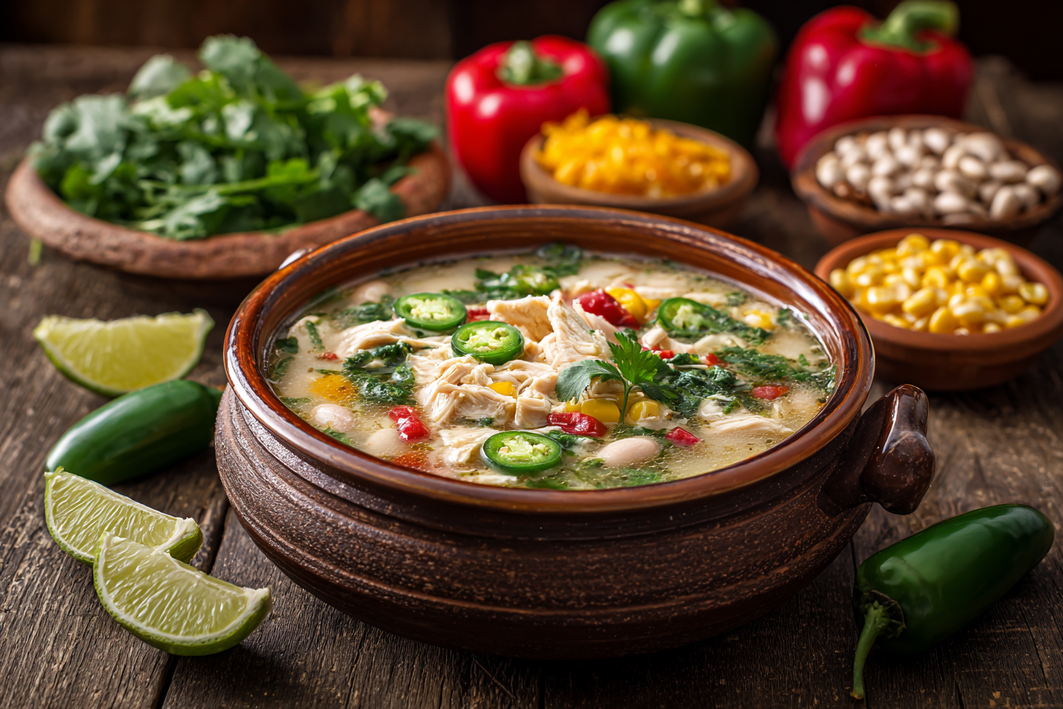 Spicy White Chicken Chili with Vegetables – Easy Comfort Food