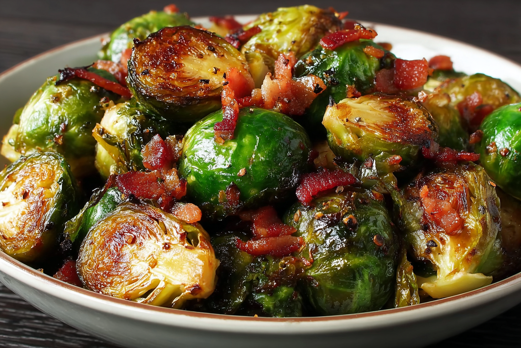 Maple Roasted Brussels Sprouts with Bacon – Easy & Delicious