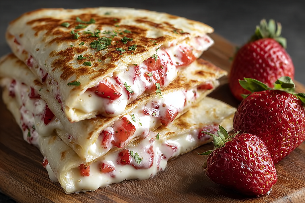 Strawberry Cream Cheese Quesadillas – Easy & Delicious