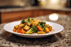 Air Fryer Tofu & Veggie Power Bowl