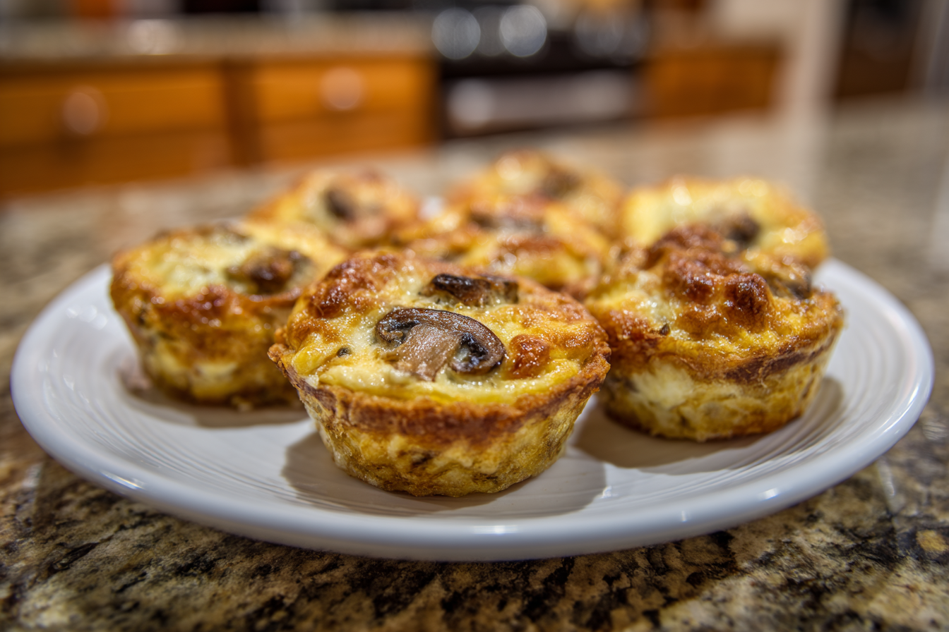 Bite-Sized Bliss: Savory Mini Cheese and Mushroom Quiches for Any Occasion