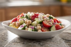 Bright & Zesty Mediterranean Chickpea Salad with Feta