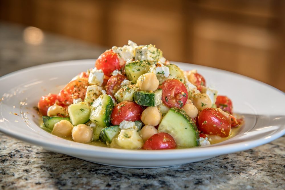 Bright & Zesty Mediterranean Chickpea Salad with Feta