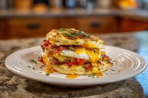 Cheesy Egg & Bell Pepper Breakfast Quesadillas
