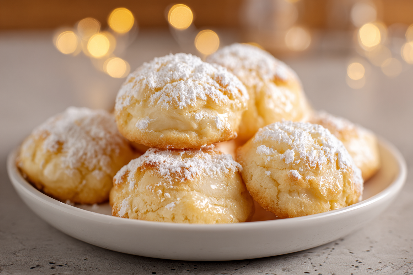 Cloud-Soft Keto Cream Cheese Cookies with a Sweet Dusting