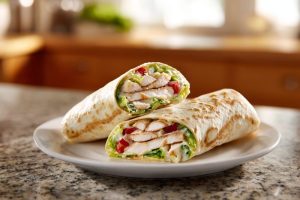 Creamy Chicken Caesar Wraps