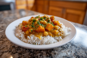 Creamy Coconut Sweet Potato & Chickpea Curry