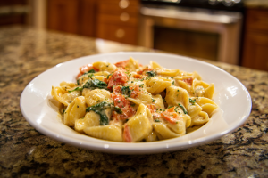 Creamy Tomato Spinach Pasta