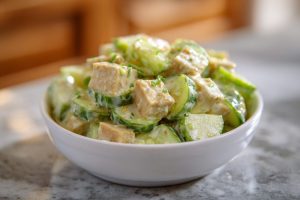 Creamy Asian Cucumber Salad Jars with Tofu & Edamame