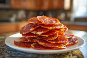 Crispy Keto Pepperoni Cheese Crisps