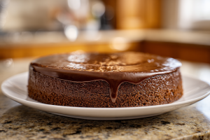 Decadent 5-Ingredient No-Bake Chocolate Cake with Flourless Pecan & Coconut Crust
