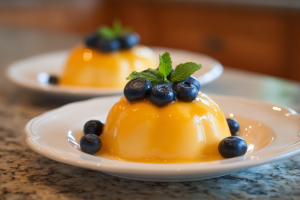 Dreamy Mango Mousse with Blueberry & Mint