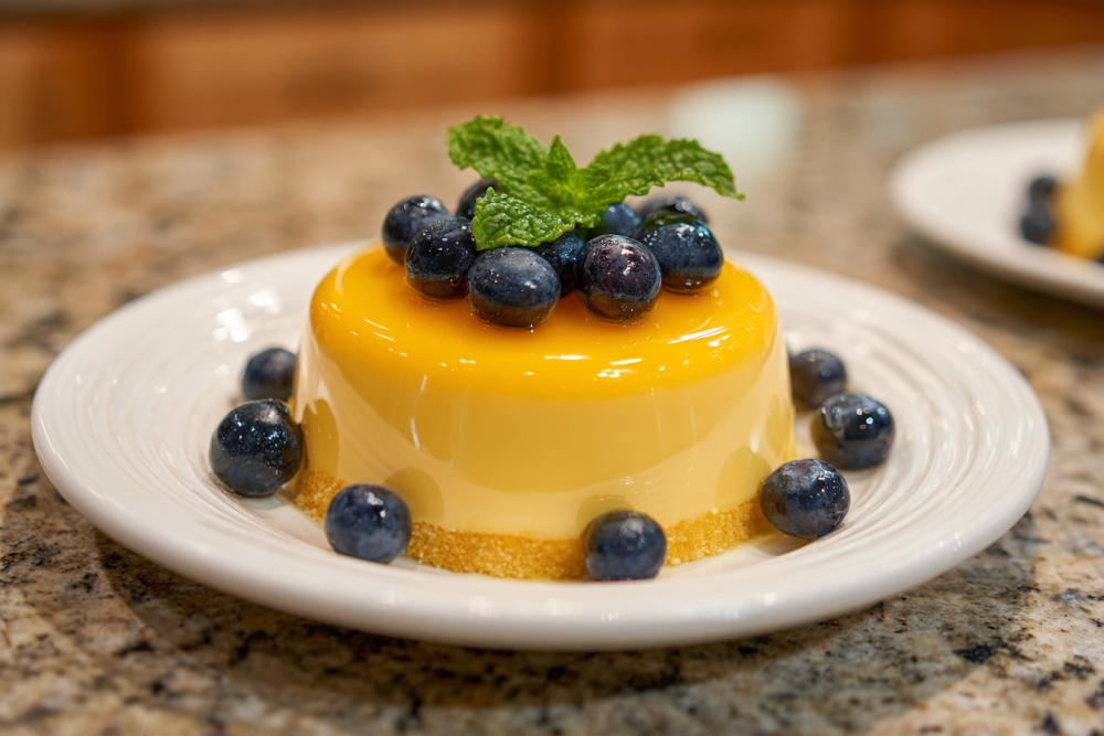 Dreamy Mango Mousse with Blueberry & Mint Magic