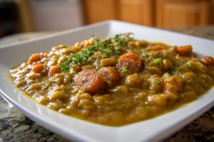 Easy Crockpot Split Pea Soup Without Meat