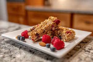 Easy Keto Mixed Berry & Nut Granola Bars