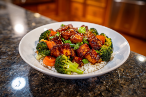 Air Fryer Tofu & Veggie Power Bowl