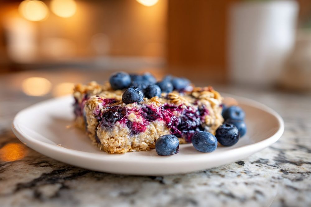 Effortless Egg-Free Blueberry Baked Oatmeal Bars: Your New 3-Ingredient Breakfast Hero