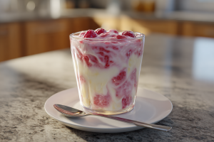 Layered Raspberry Cream Parfait