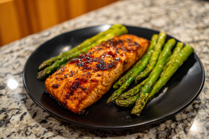 Effortless Grilled Teriyaki Salmon with Asparagus