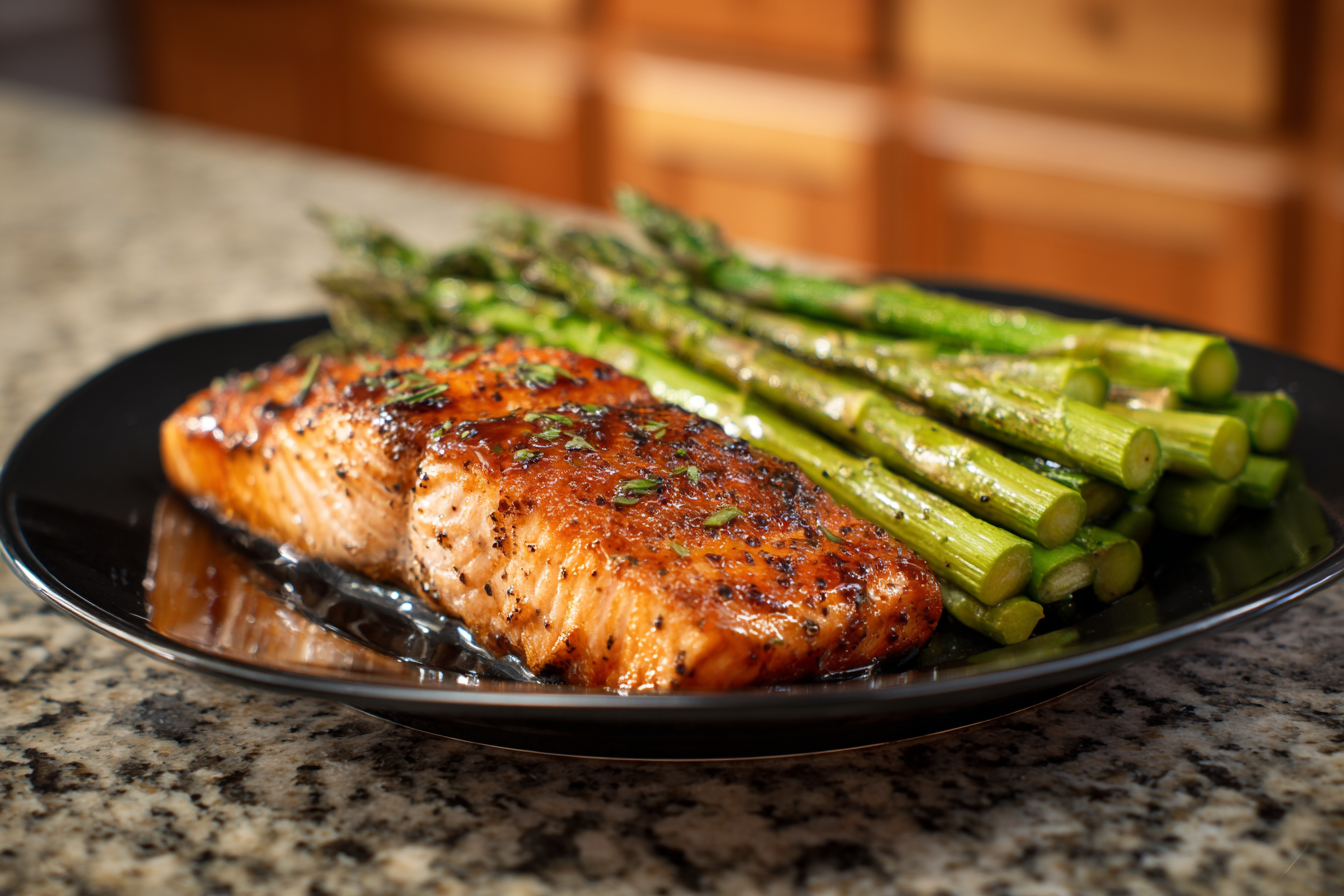 Effortless Grilled Teriyaki Salmon with Asparagus