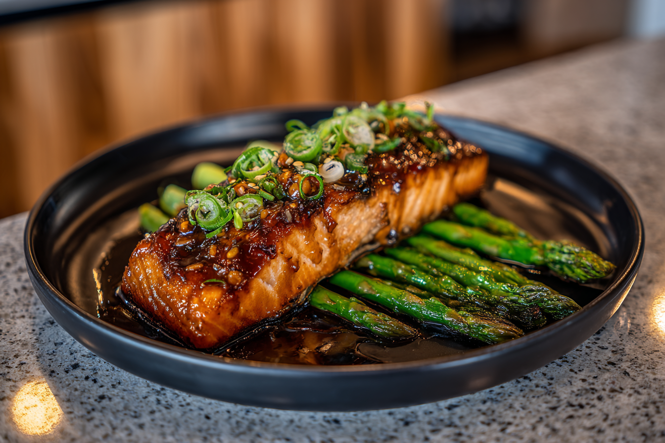 Effortless Grilled Teriyaki Salmon with Asparagus