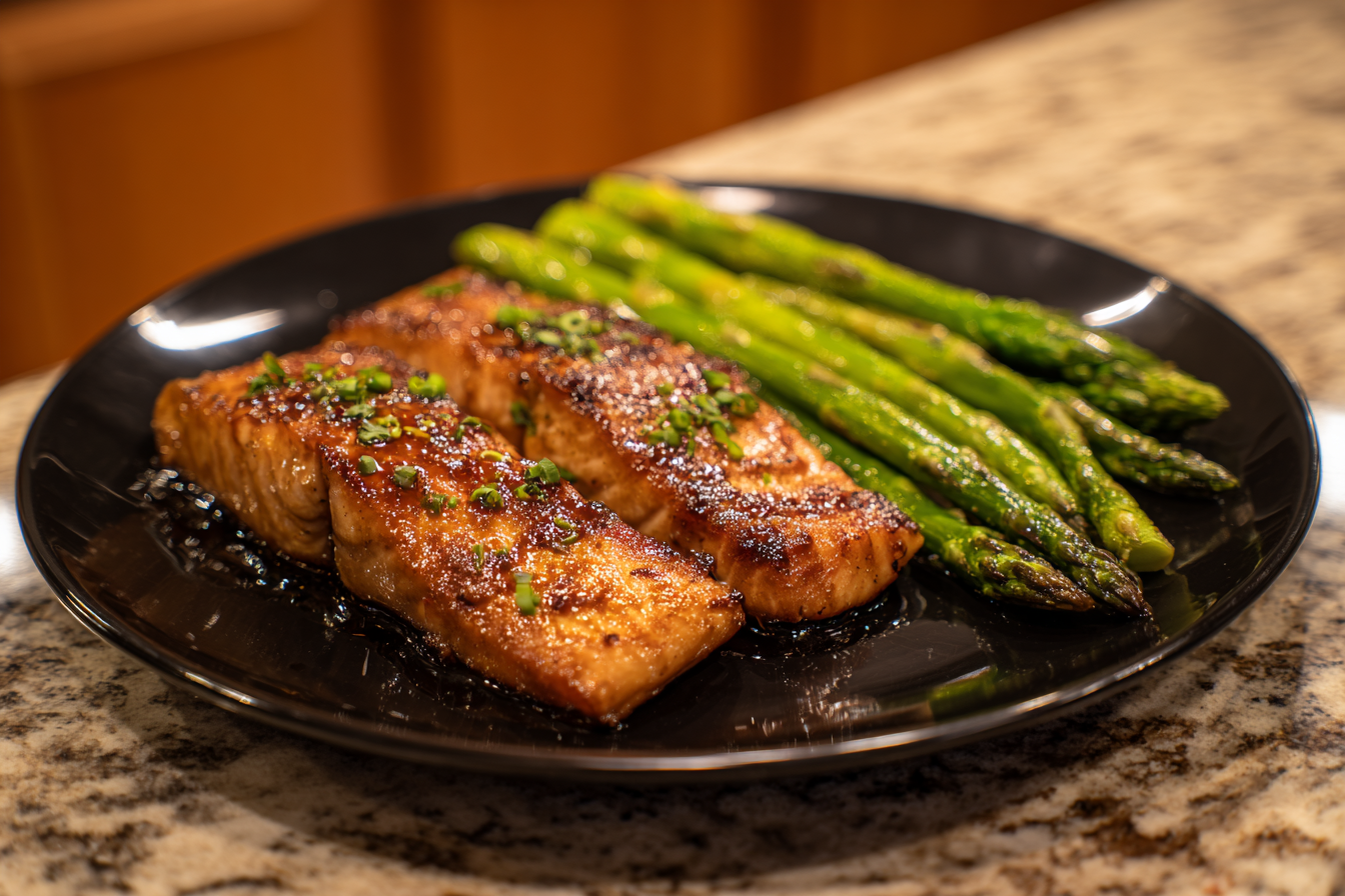 Effortless Grilled Teriyaki Salmon with Asparagus