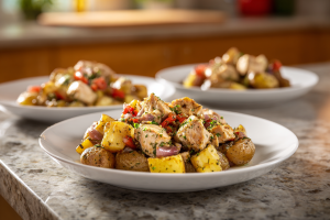 Effortless Mediterranean Sheet Pan Chicken and Potato Bowls
