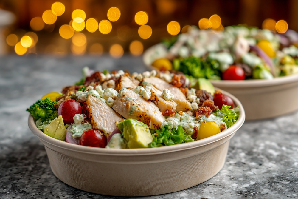 Effortless Weekly Lunches: Copycat Panera Green Goddess Cobb Salad Meal Prep