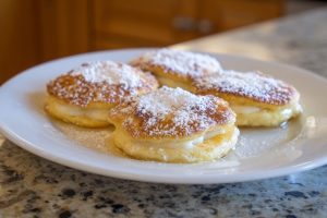 Fluffy Cloud Mini German Pancakes with Powdered Sugar Bliss