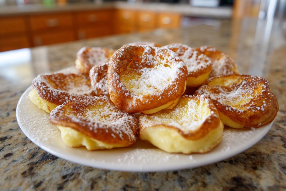 Fluffy Cloud Mini German Pancakes with Powdered Sugar Bliss