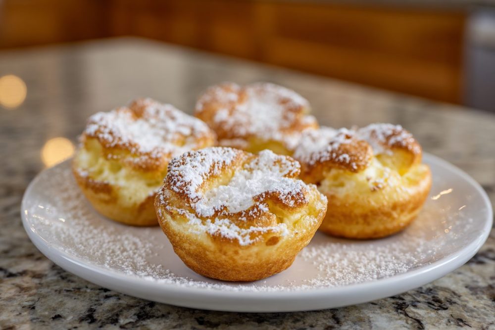 Fluffy Cloud Mini German Pancakes with Powdered Sugar Bliss
