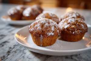 Fluffy Low-Carb Cinnamon Muffins with a Sweet Dusting