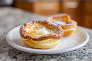 Fluffy Mini German Pancakes with Butter & Powdered Sugar
