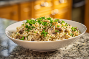 Fluffy Mushroom Rice
