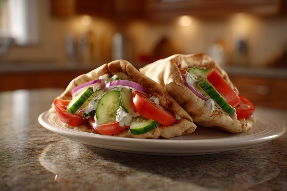 Fresh & Flavorful: Your New Favorite Cucumber, Tomato & Onion Pita Sandwiches