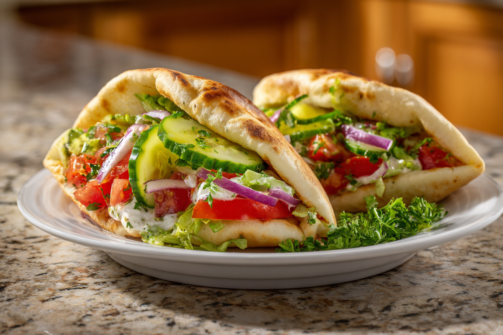 Fresh & Flavorful: Your New Favorite Cucumber, Tomato & Onion Pita Sandwiches