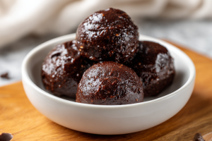 Fudgy 3-Ingredient No-Bake Brownie Bites