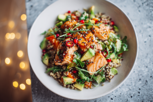 Zesty Lemon Herb Chicken & Quinoa Bowls