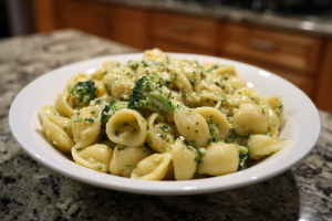 Garlic Olive Oil Broccoli Chickpea Pasta