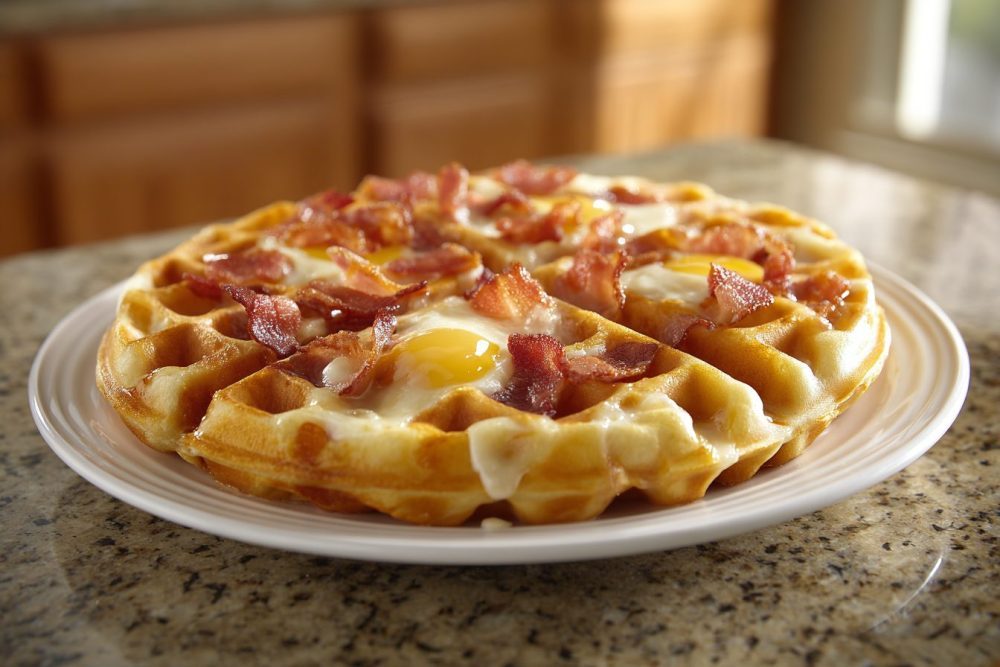 Golden Ham & Cheese Waffles: Your New Favorite Low-Carb Breakfast