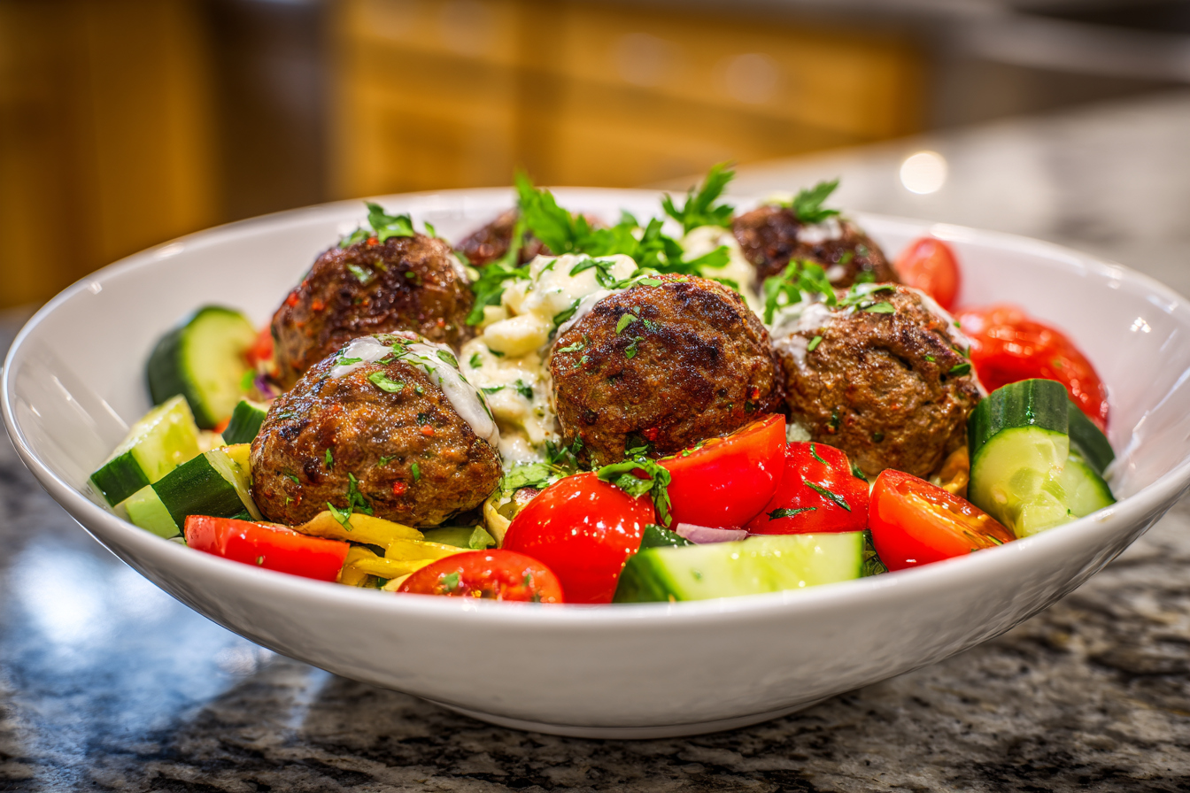 Greek Meatball Power Bowls: Mediterranean-Inspired Meal Prep