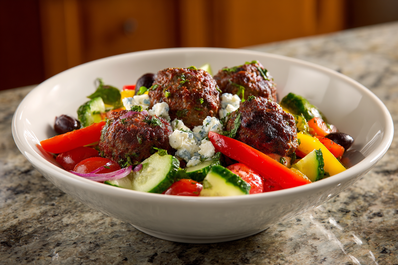 Greek Meatball Power Bowls: Mediterranean-Inspired Meal Prep