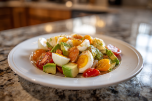 Grilled Chicken and Avocado Salad with Perfect Eggs