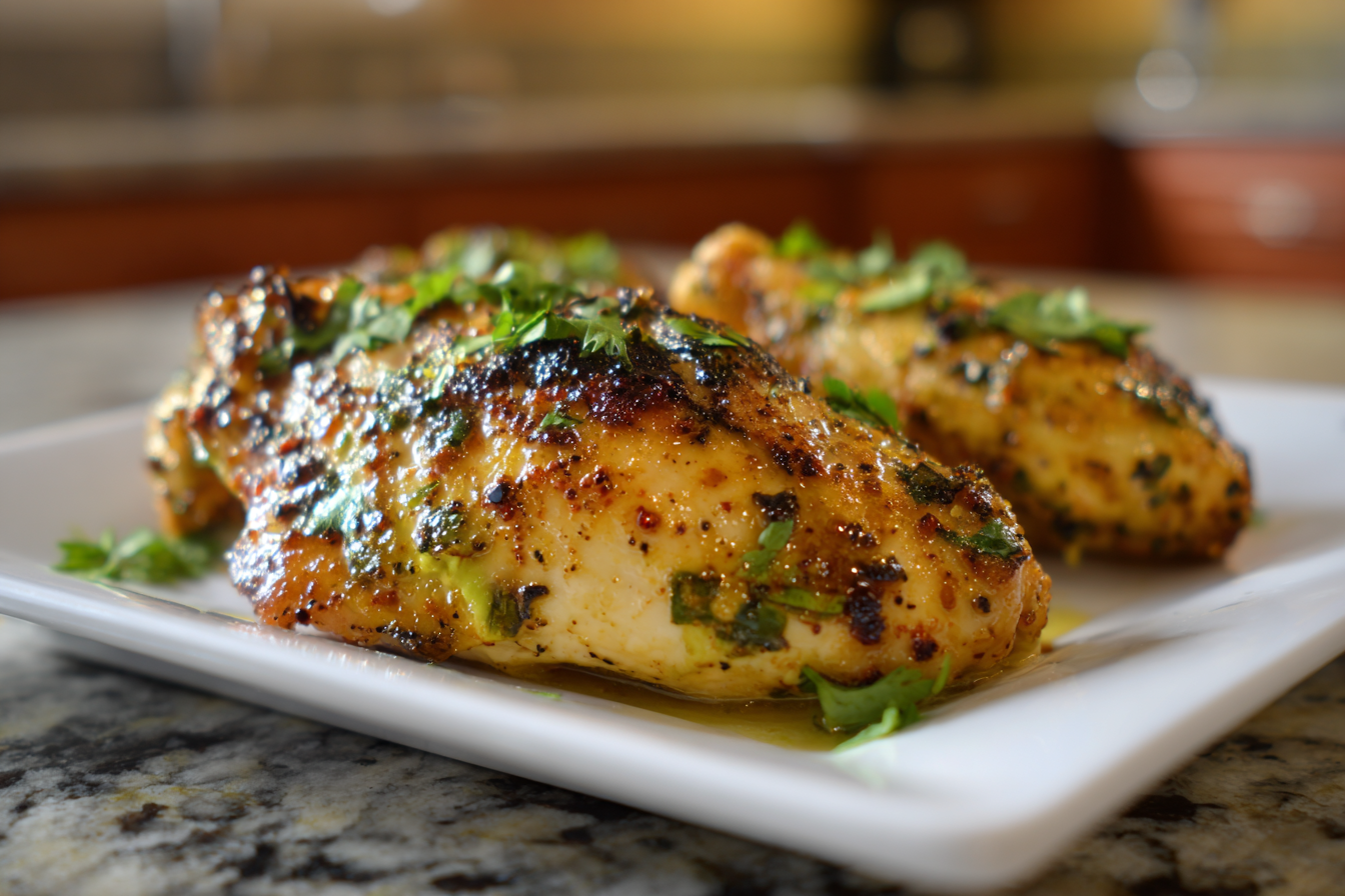 Grilled Fiesta Lime Chicken with Avocado Crema